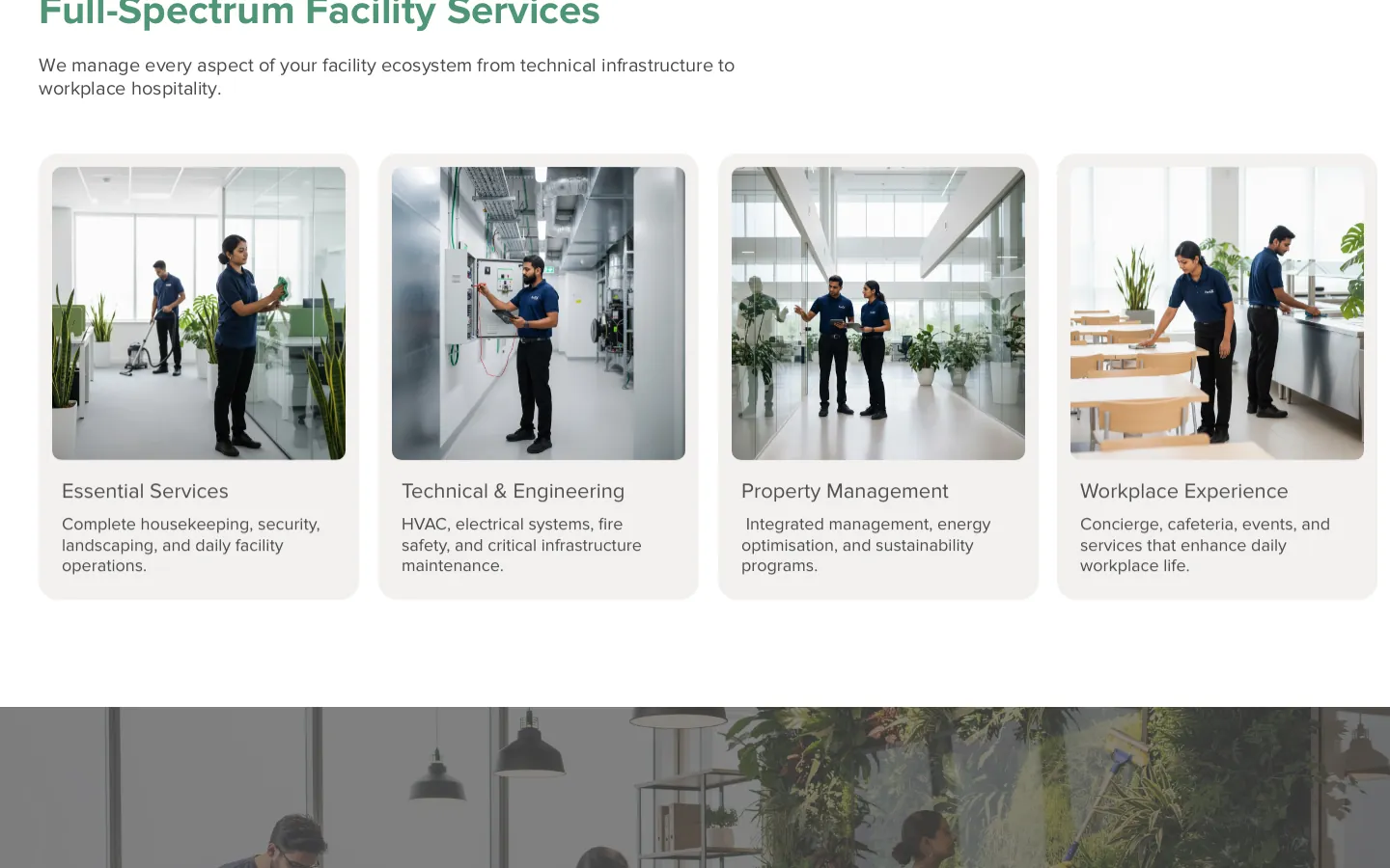 Saved screen: Full-spectrum facility services