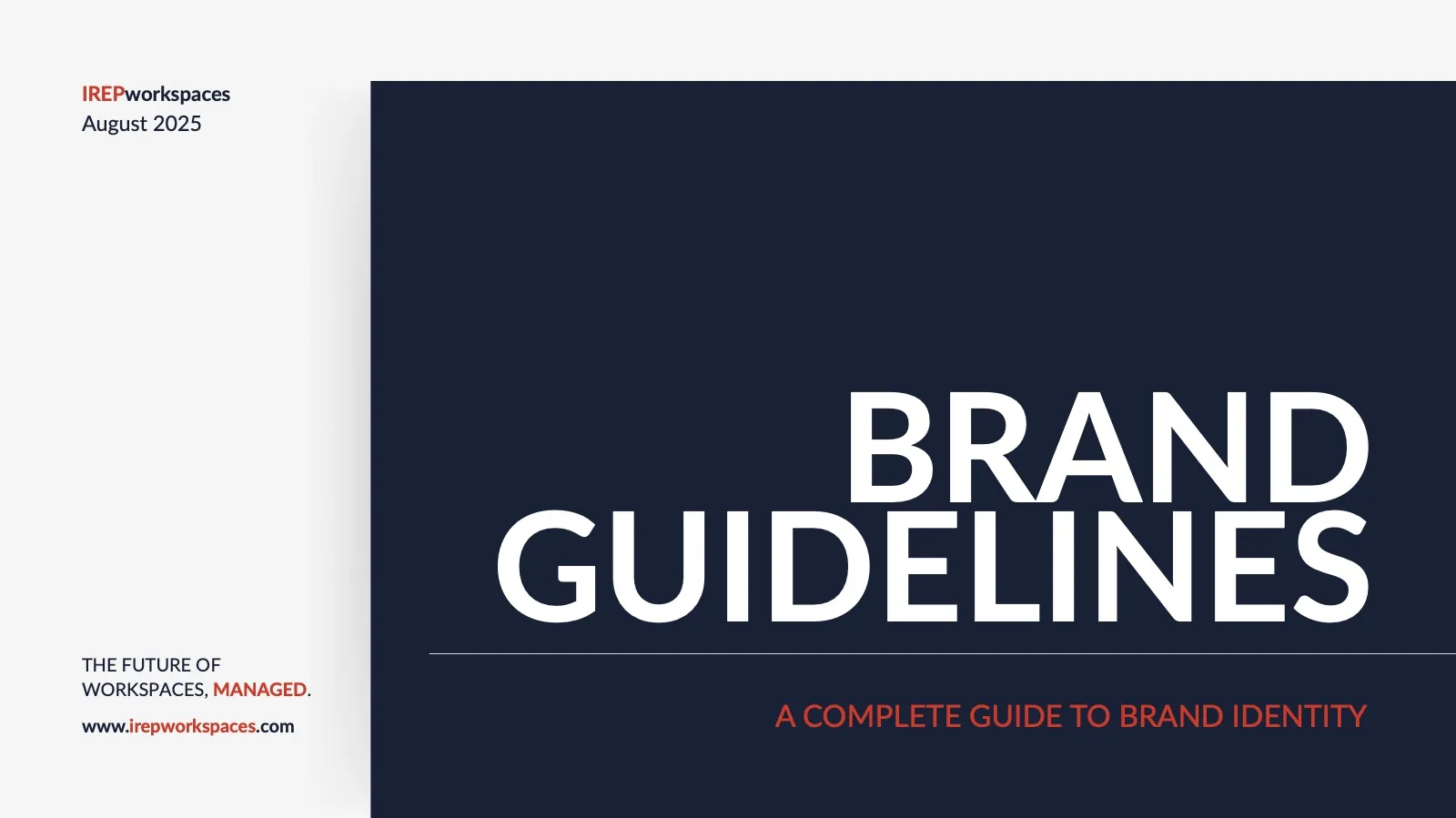 Brand guidelines cover
