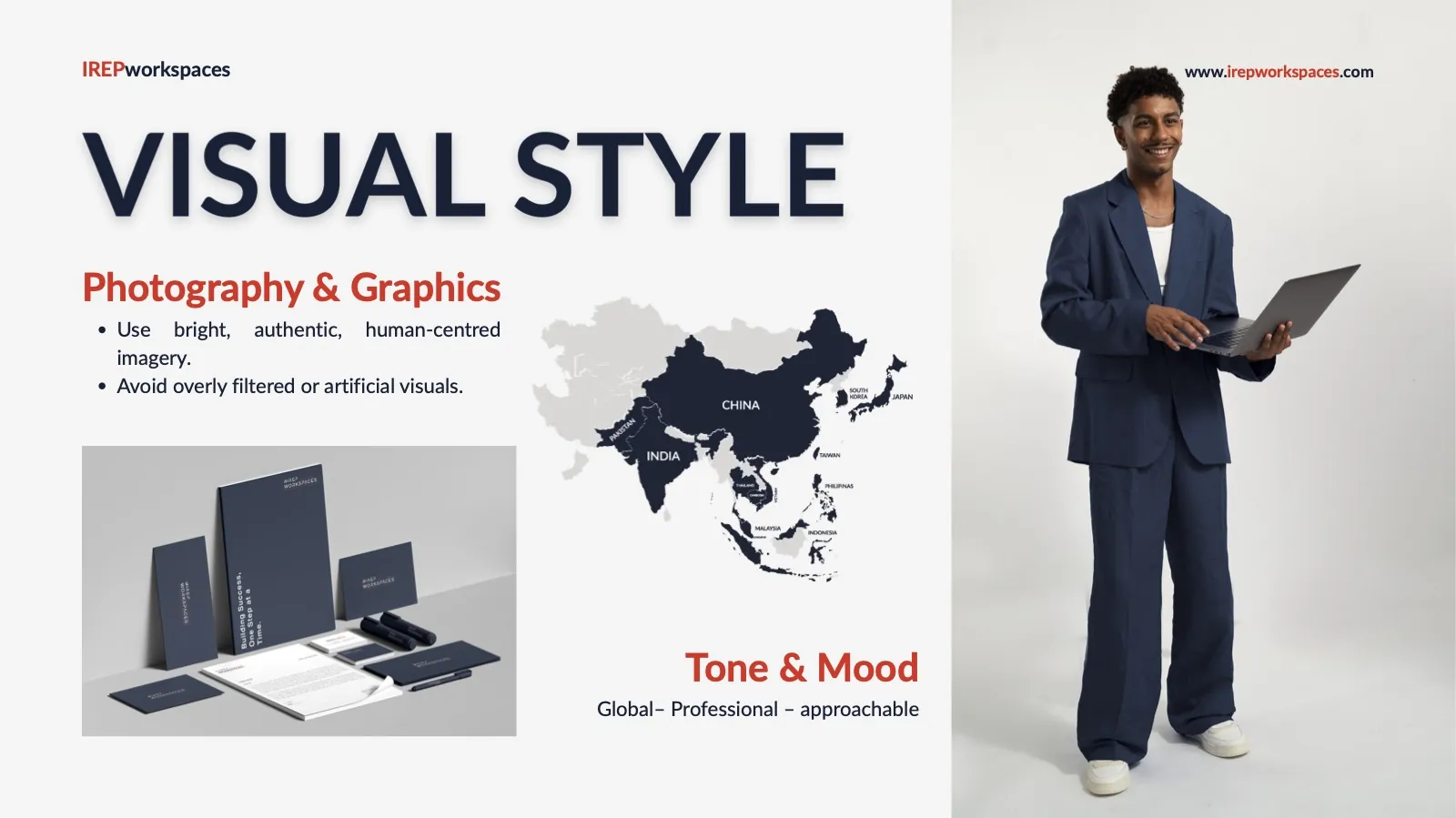 Guidelines page: visual style