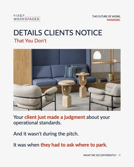 LinkedIn post: Details clients notice
