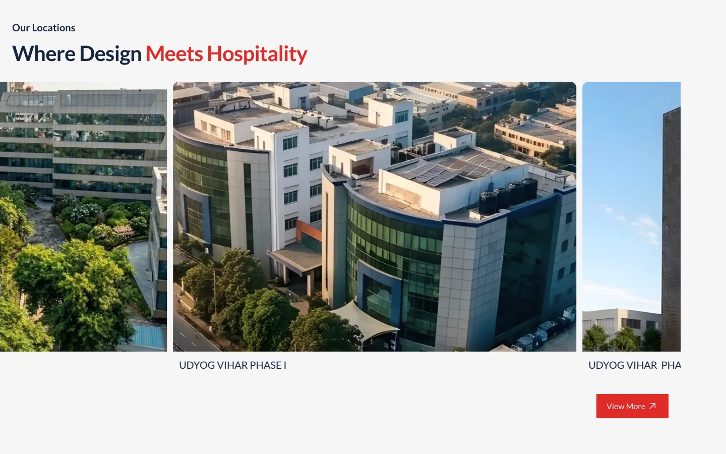 Launch website: Locations, scrolling sideways