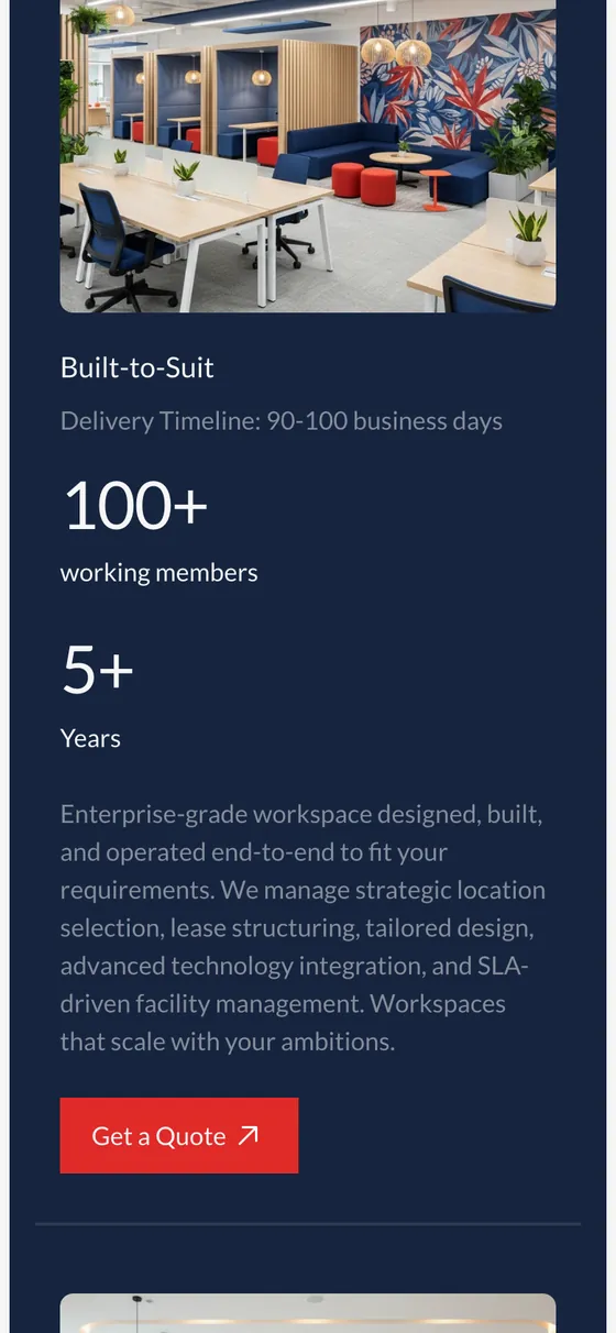 Launch mobile site: built-to-suit