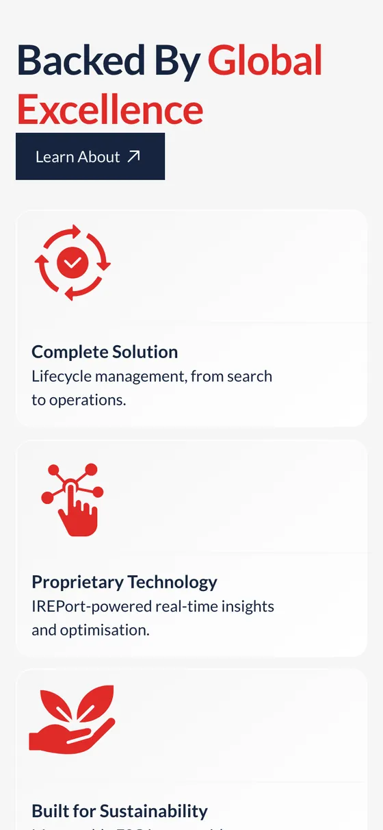 Launch mobile site: backed by global excellence