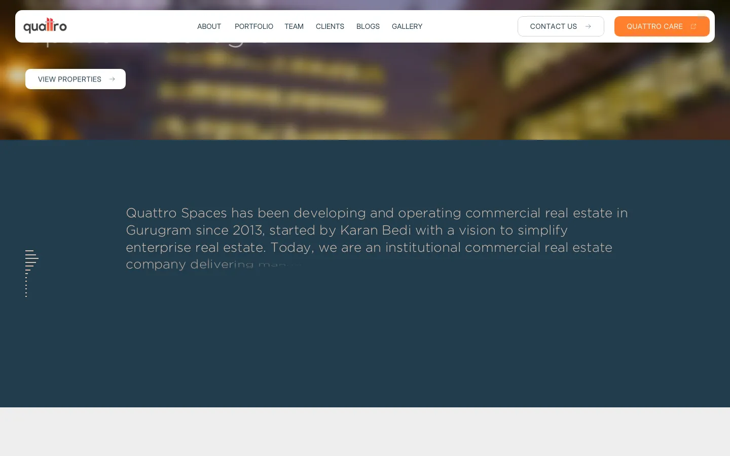 Saved screen: About: developing and operating since 2013
