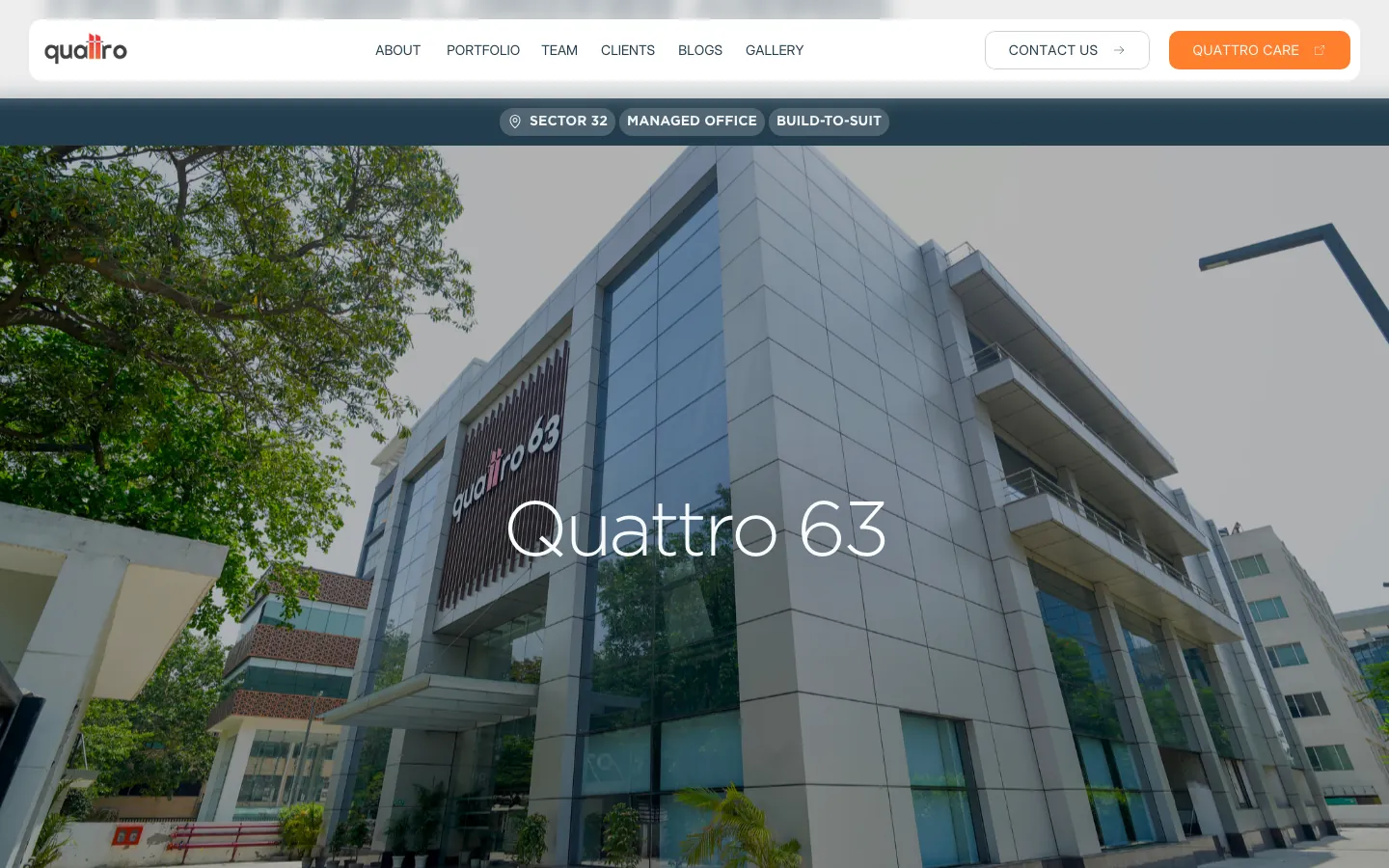 Saved screen: Property: Quattro 63, with location and type tags