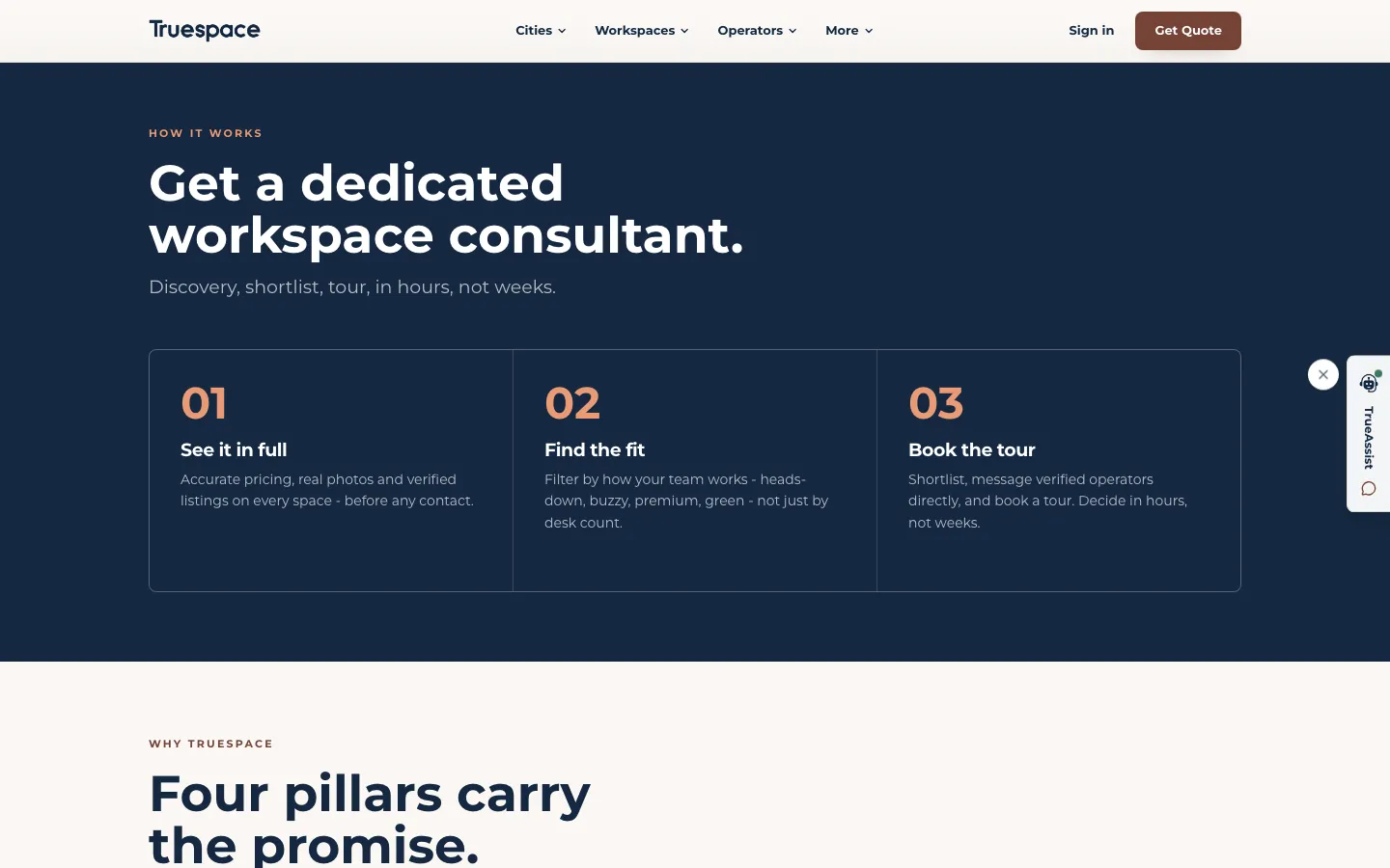 Saved website screen: How it works: a dedicated consultant